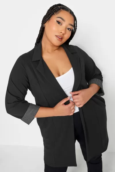 image of Pinstripe Turn Up Blazer