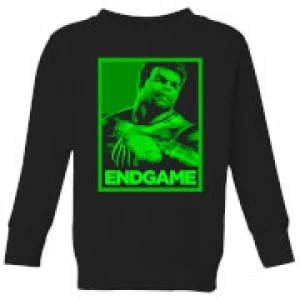 Image of Avengers Endgame Hulk Poster Kids Sweatshirt - Black - 11-12 Years