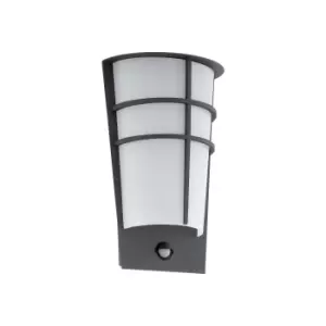 image of EGLO Breganzo 1 Anthracite Outdoor LED PIR Wall Light 2x2.5W - 96018