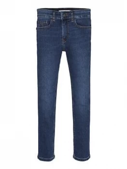 Image of Calvin Klein Jeans Boys Stretch Skinny Jeans - Royal Blue, Royal Blue, Size Age: 10 Years