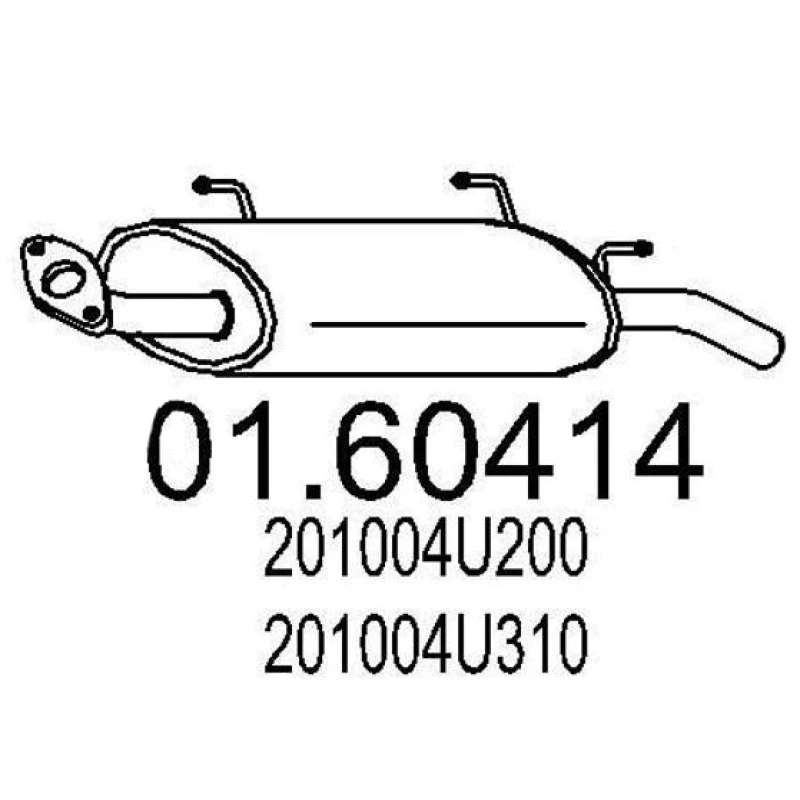 Image of MTS 01.60414 Rear silencer End Silencer (3437)