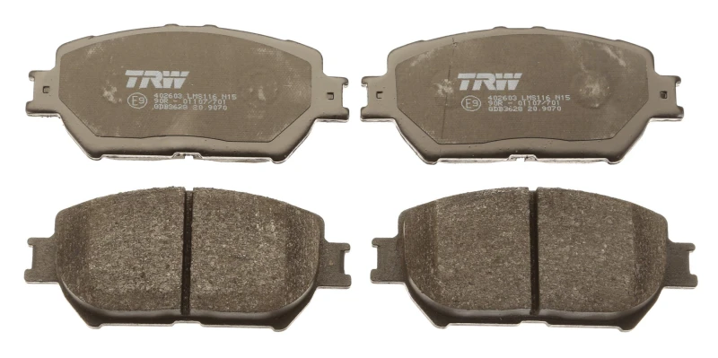 Image of TRW GDB3628 Brake pad set not prepared for wear warning indicator Brake Pad Set,disc brake (402)