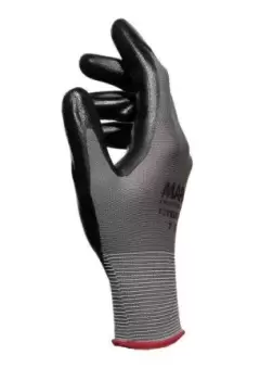 Mapa Ultrane Black Nitrile Work Gloves, Size 10, Large, 2 Gloves