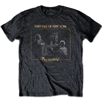 Image of The Pogues - Fairytale Piano Unisex Large T-Shirt - Grey