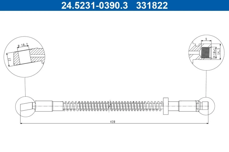 Image of Brake hose ATE 24.5231-0390.3