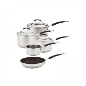 image of Meyer 5 Piece Non-stick Stainless Steel Cookware Set