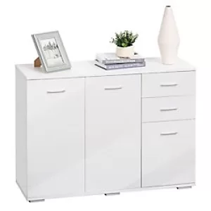 Image of HOMCOM Cabinet 833-717 Particle Board White 1060 mm x 350 mm x 760 mm