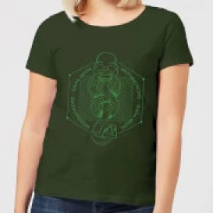 Image of Harry Potter Morsmordre Dark Mark Womens T-Shirt - Forest Green - L