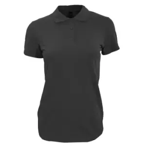 Image of SOLS Womens/Ladies Perfect Pique Short Sleeve Polo Shirt (3XL) (Black)