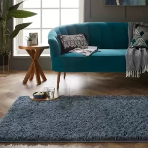 image of Esselle Larissa Blue Shaggy Rug 100 x 150cm