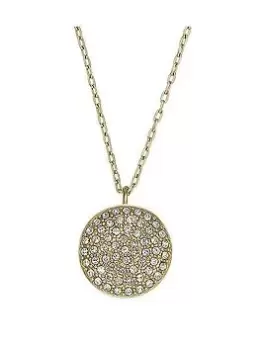 Image of Fossil Sadie Clear Glass Crystal Necklace, Black, Women