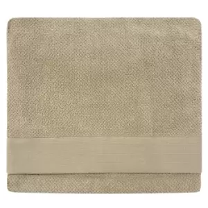 Image of Textured Weave Bath Sheet Natural