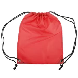 Image of Shugon Stafford Plain Drawstring Tote Bag - 13 Litres (Pack of 2) (One Size) (Classic Red)