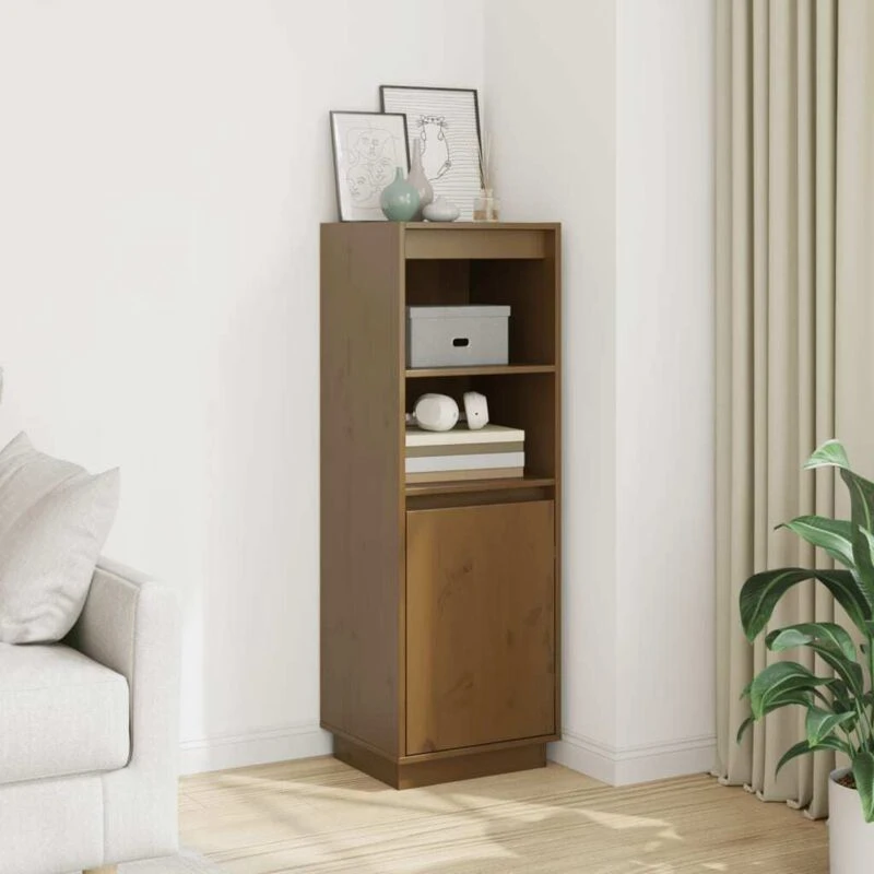 Image of VIDAXL Highboard Honey Brown 37x34x110cm Solid Wood Pine Vidaxl 8720286841105