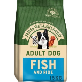 image of James Wellbeloved Adult Fish and Rice Dog Food 15kg