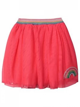 Image of Billieblush Girls Rainbow Sparkle Sequin Hem Skirt - Fuschia, Fuchsia, Size Age: 6 Years, Women
