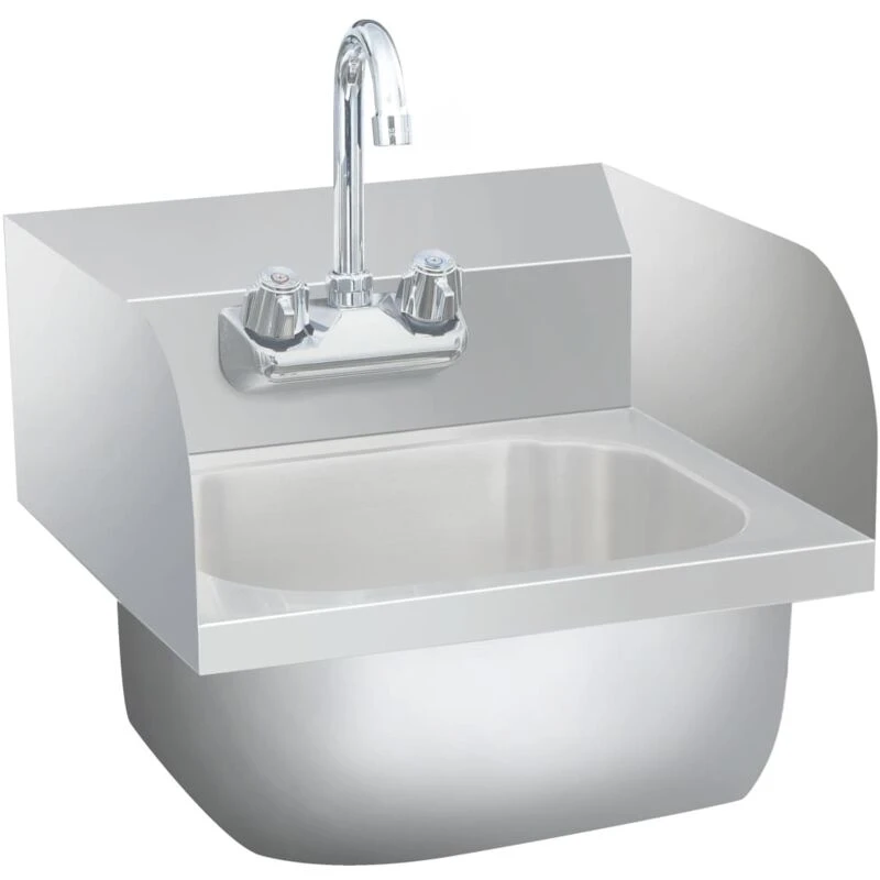 Image of VIDAXL Commercial Hand Wash Sink with Faucet Stainless Steel Vidaxl 51115