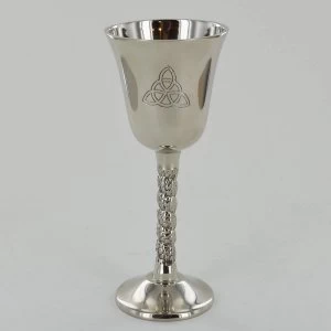 Image of Triquetra Symbol Silver Goblet with Nickle Finish