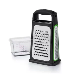 Image of OXO Good Grips Etched Box Grater with Removable Zester, Black