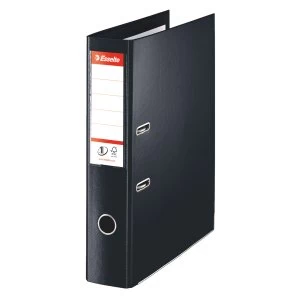 Image of Esselte Lever Arch File Polypropylene Foolscap 75mm Black Pack of 10
