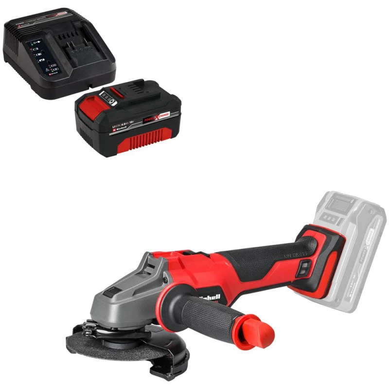 Image of Einhell Professional AXXIO 18/115 18v Cordless Brushless Angle Grinder 115mm 1 x 4ah Li-ion Charger No Case AXXIO 18/115