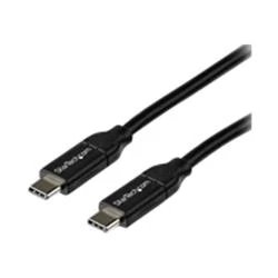 image of StarTech USB-C to USB-C Cable w/ 5A PD - M/M - 2m (6 ft.) - USB 2.0 - USB-IF Certified