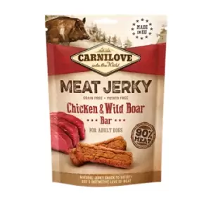 image of Carnilove Chicken and Wild Boar Jerky Bar Dog Treat 100g