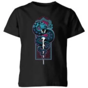 Image of Harry Potter Nagini Neon Kids T-Shirt - Black - 11-12 Years