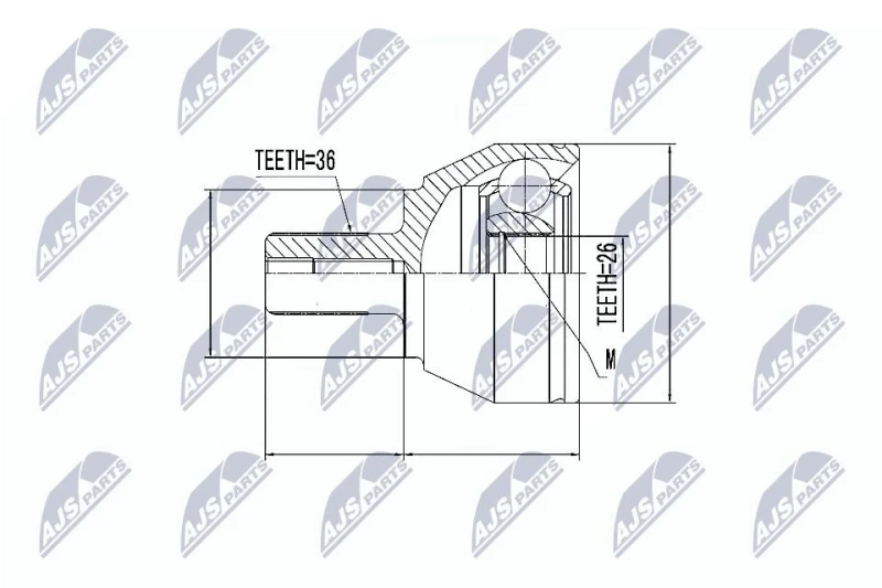 Image of NTY CV joint kit NTY NPZ-VV-014