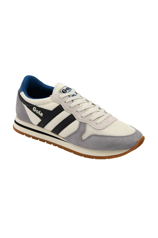 Image of Gola Classics Mens 'Daytona ' Nylon Lace-Up Trainers in Off-White Size: 10 Off-White Male 10