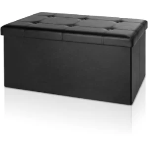 Image of Ottoman Storage Box Seat Bench Toy Box Stool Cubes MDF Seat Cube Chest Bench Seat Chest Sturdy Spacious Robust Easy-Care White Brown Black Dark Grey