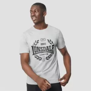 Image of Lonsdale Heavyweight Jersey Graphic Tee - Grey