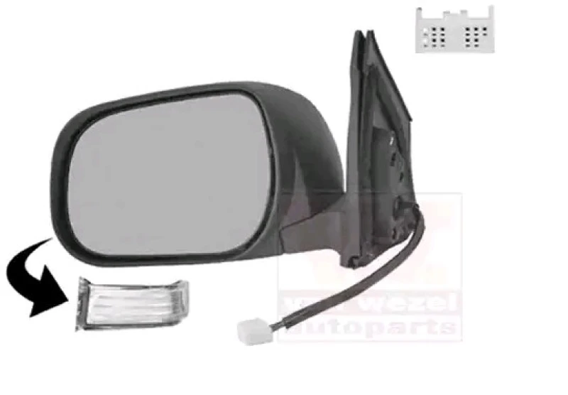 Image of VAN WEZEL 5471817 Wing mirror * HAGUS * Left, Heatable, Over-paintable Outside Mirror (50)
