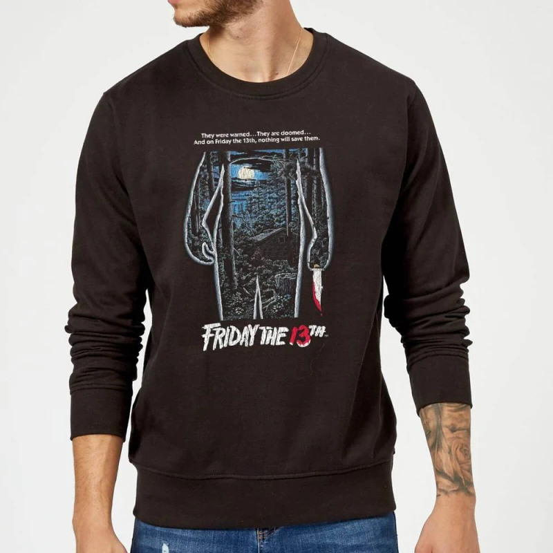Image of Friday the 13th Vintage Poster Sweatshirt - Black - M