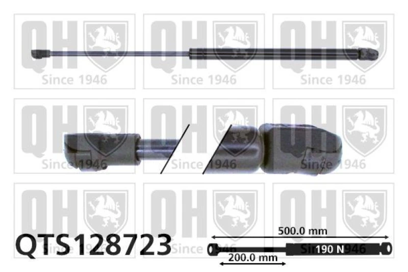 Image of QUINTON HAZELL Bonnet strut QUINTON HAZELL QTS128723