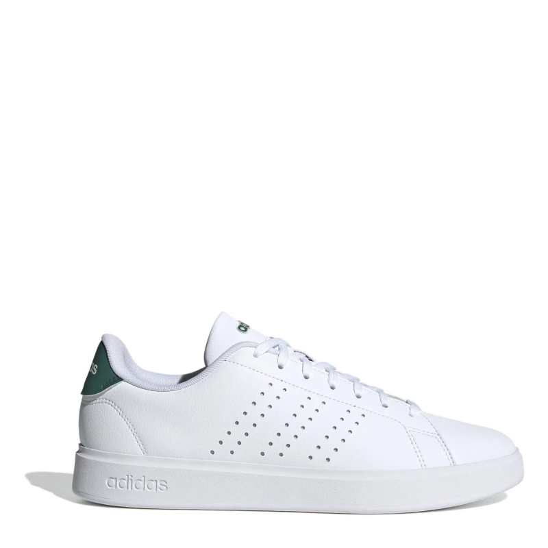 Image of adidas Advantage 2.0 Low-Top Trainers Mens White/Green male 8.5 (42.7)