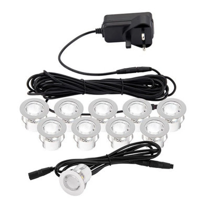 Image of Netlighting Kios 2 Outdoor Recessed Ground Light IP44 0.45W Polished Stainless Steel Grey