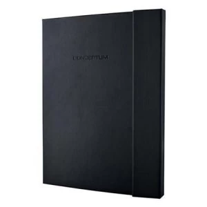 image of Sigel Conceptum Hard Cover Ruled Notebook with Magnetic Fastener A4 Plus 80gsm 194 Pages Ref CO142 Black