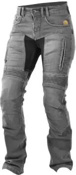 image of Trilobite Parado Grey Ladies Motorcycle Jeans, Size 26 for Women, grey, Size 26 for Women