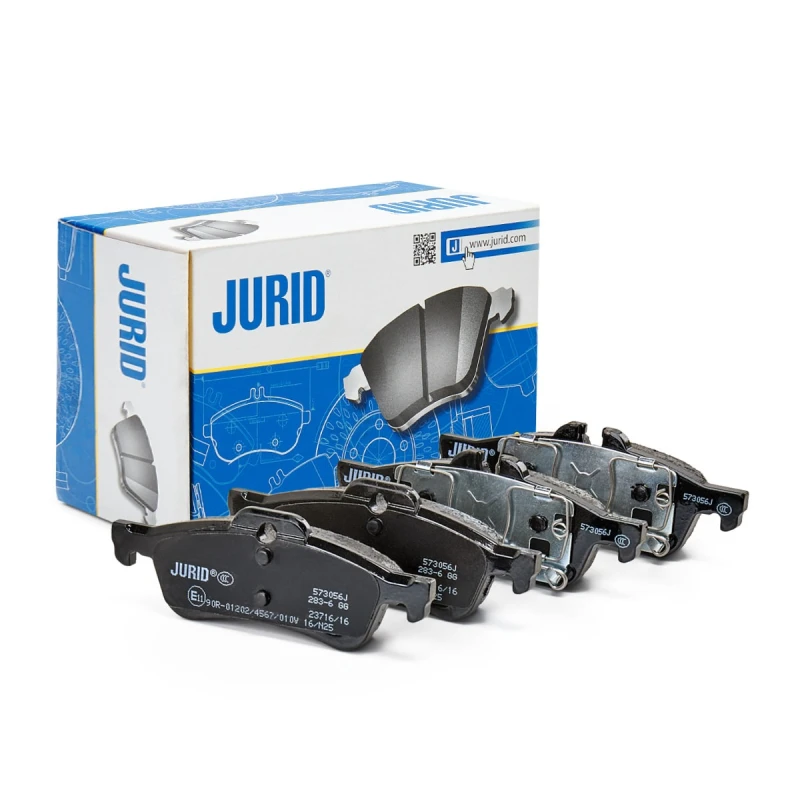 Image of JURID 573056J Brake pad set prepared for wear warning indicator, without accessories, with piston clip Brake Pad Set,disc brake (402)