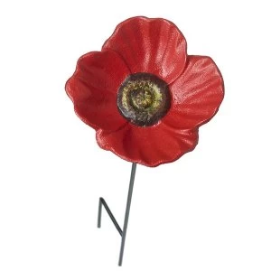 image of Poppy Iron Bird Feeder By Heaven Sends