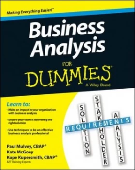 Image of Business analysis for dummies by Kupe Kupersmith
