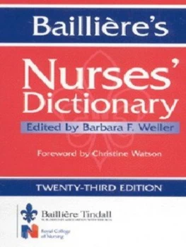 Image of Baillires Nurses Dictionary by Barbara F Weller Paperback