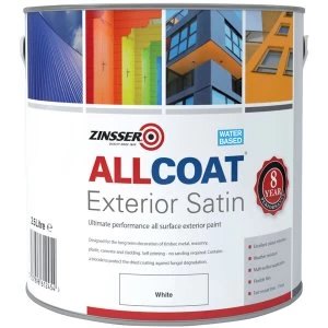 image of Zinsser ALLCOAT Exterior Paint White 2.5 Litre