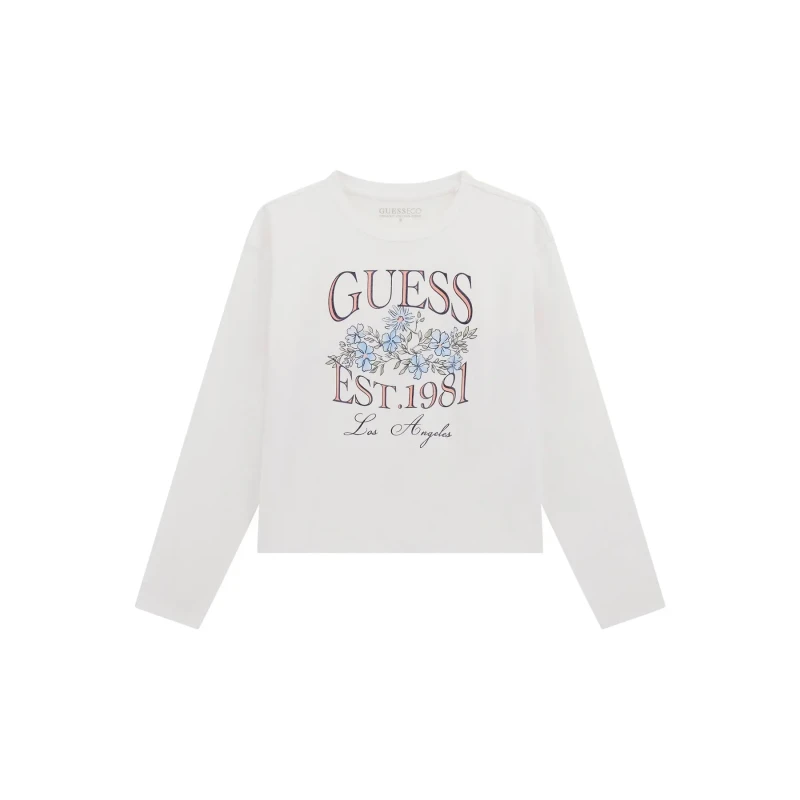 Image of Guess Kid's T-Shirt Guess Midi Blanc Male 8 ans