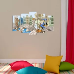 Image of 5MX-42 Multicolor Decorative MDF Painting (5 Pieces)