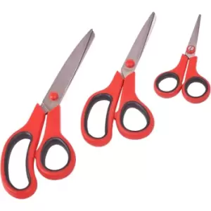 Image of Amtech R0260 3 Piece pro scissors set - Black & Red