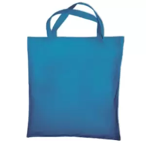 Image of Jassz Bags "Cedar" Cotton Short Handle Shopping Bag / Tote (Pack Of 2) (One Size) (Mid Blue)