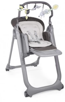 Image of Chicco Polly Magic Relax 4 Wheel Highchair - Graphite