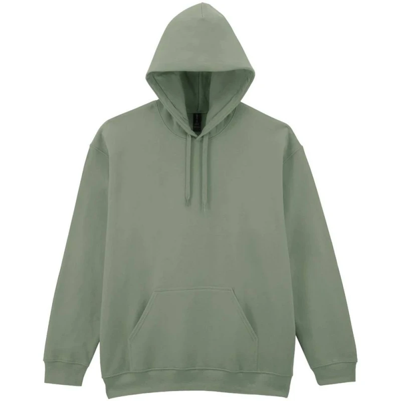 Image of Gildan Mens Midweight Hoodie in Olive Size: Medium Olive Male M